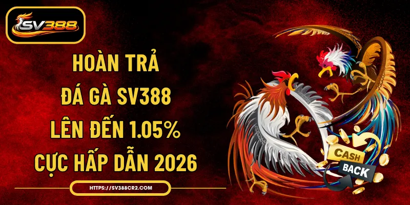 Hoàn trả đá gà SV388 lên đến 1.05% cực hấp dẫn 2026 1 Hoàn trả đá gà SV388 lên đến 1.05% cực hấp dẫn 2026